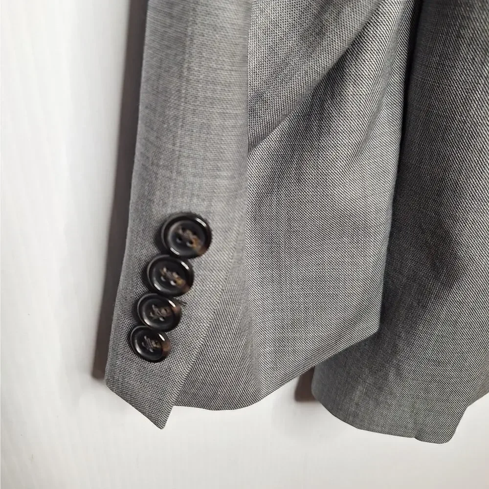 Ralph Lauren LRL Men 44R ? Suit Blazer Jacket Sportcoat Light Grey Wool 2 Button